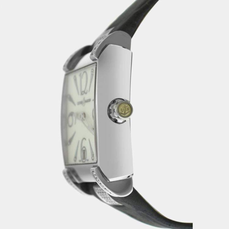 Pre Owned Ulysse Nardin Caprice 133-91 Automatic White Stainless Steel Women's Wristwatch 33mm