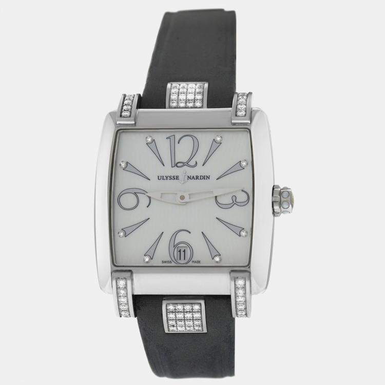 Pre Owned Ulysse Nardin Caprice 133-91 Automatic White Stainless Steel Women's Wristwatch 33mm