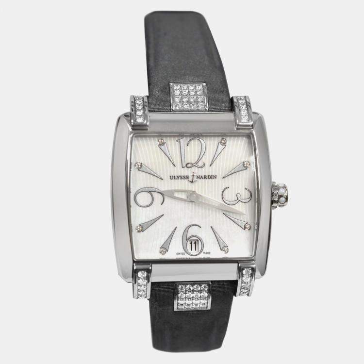Pre Owned Ulysse Nardin Caprice 133-91 Automatic White Stainless Steel Women's Wristwatch 33mm