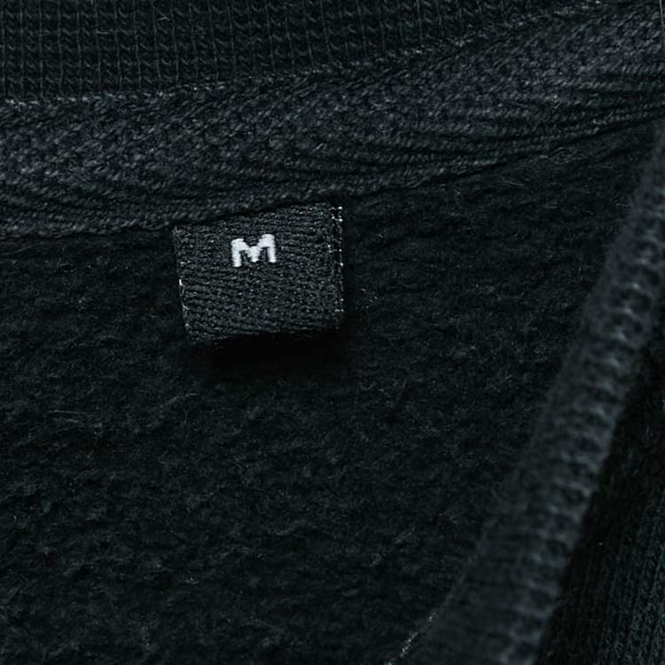 Pre Owned The Kooples Grey Logo Print Faded Cotton Knit Sweatshirt M