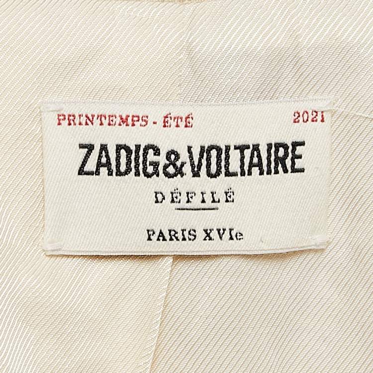 Pre Owned Zadig & Voltaire défilé Beige Mister Wool Eco Blazer M