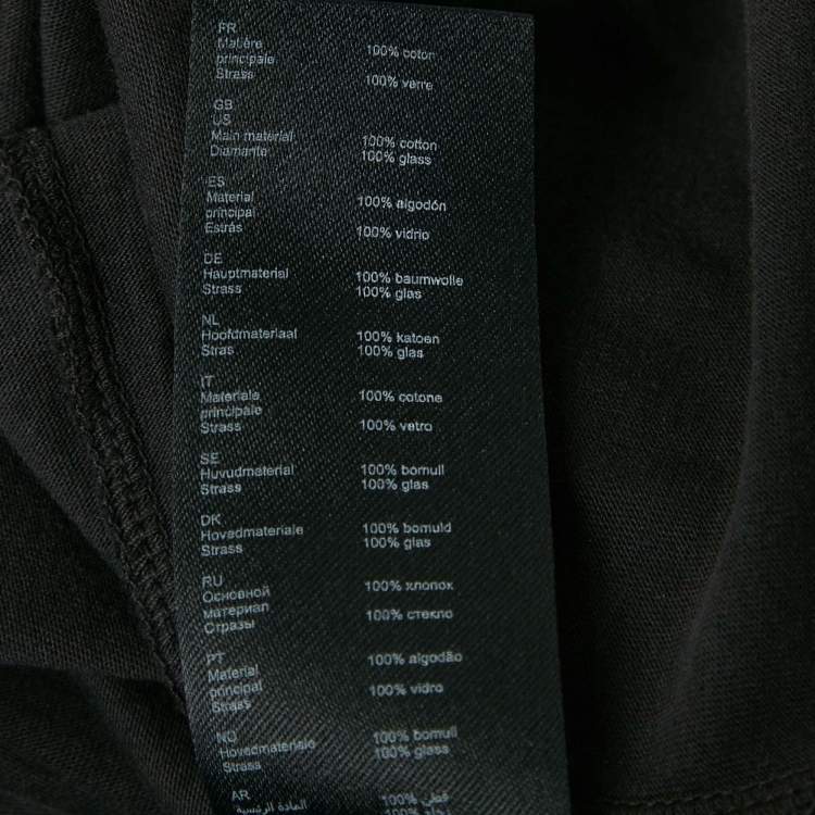 Pre Owned Maje Grey Paradise Embellished Jersey T-Shirt S