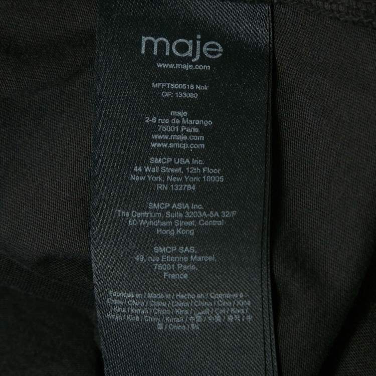 Pre Owned Maje Grey Paradise Embellished Jersey T-Shirt S