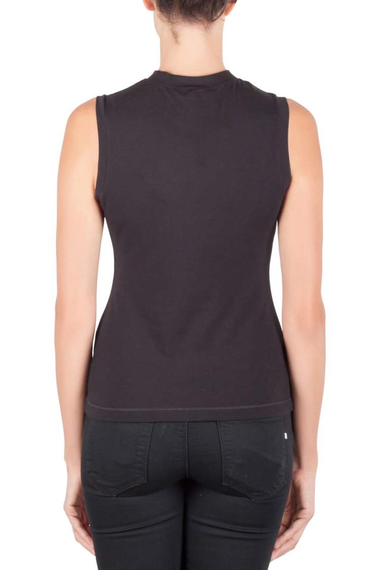 Pre Owned Peter Pilotto Black Cotton Pixel Moon Printed Tank Top M