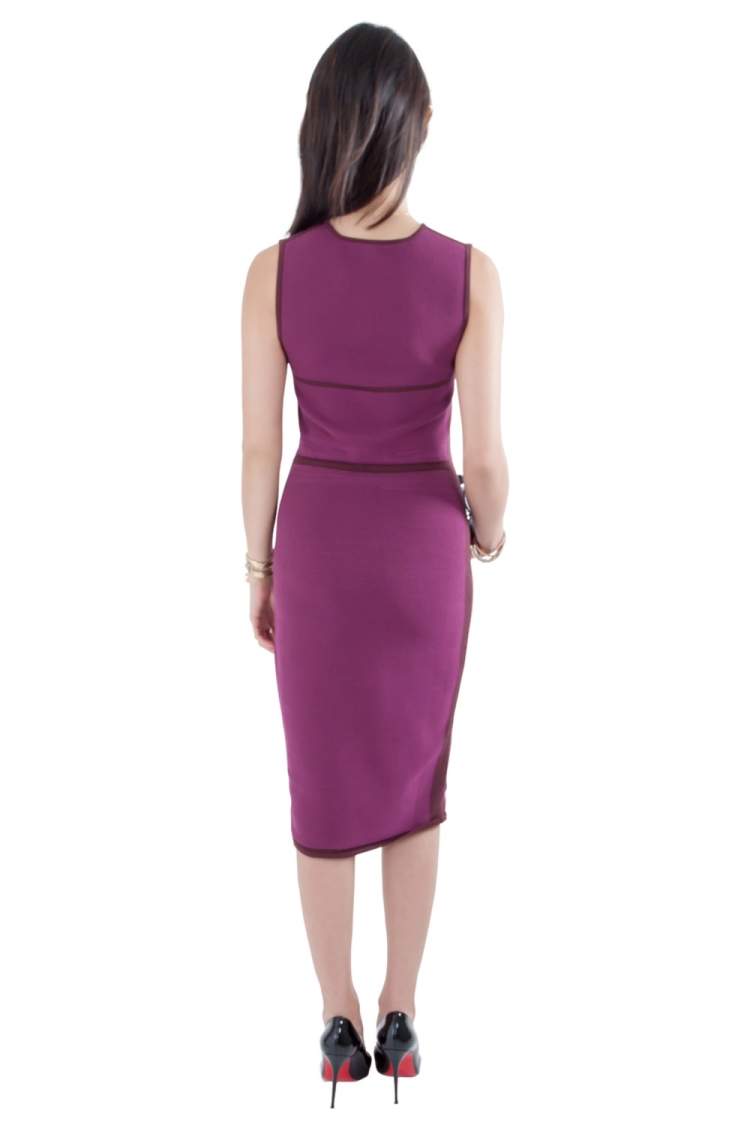 magenta sheath dress