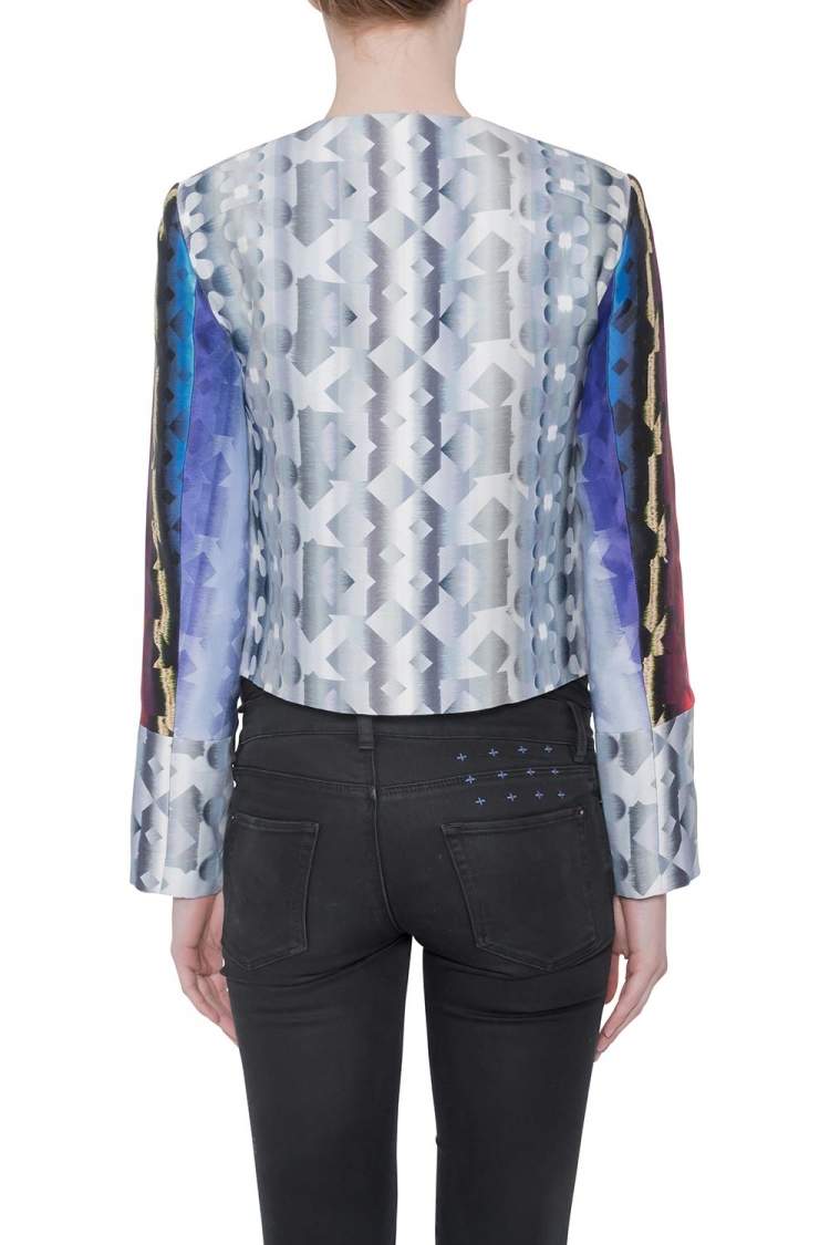 Pre Owned Peter Pilotto Multicolor Geometric Kaleidoscope Print Box Jacket S