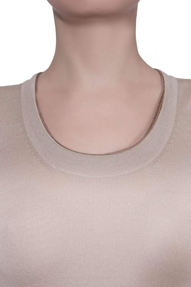 Pre Owned Prada Sand Brown Silk Wool Knit Sleeveless Top S