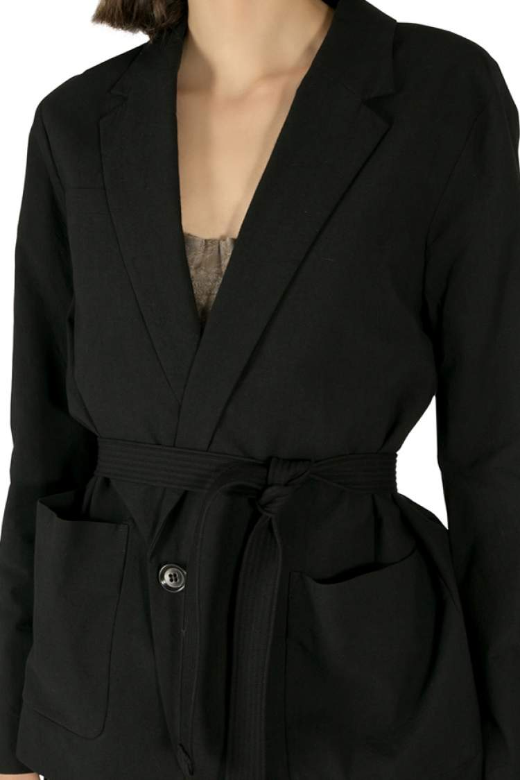 Pre Owned Isabel Marant Etoile Black Idony Cotton Blazer M 