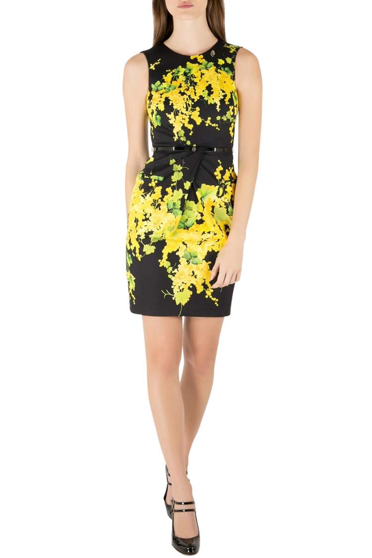 yellow stretch dress