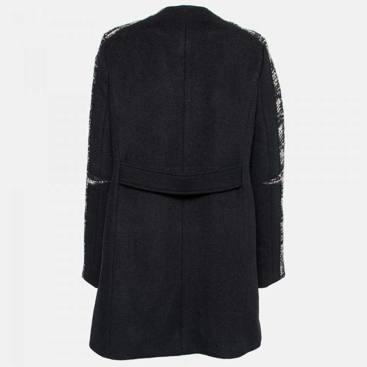 Womens black boucle on sale coat