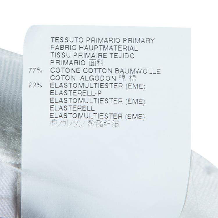 Pre Owned Just Cavalli White Denim Washed Out Leopard Print Skinny Jeans S