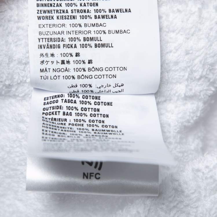 Pre Owned Prada White Terry Cotton Shorts L