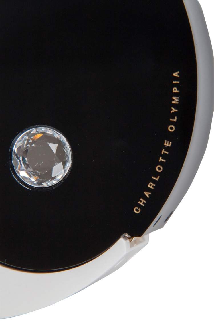 Pre Owned Charlotte Olympia Black/White Plexiglass Yin Yang Clutch