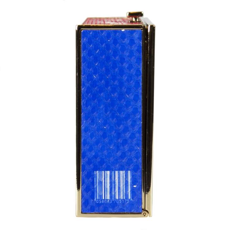 Pre Owned Anya Hindmarch Multicolor Snakeskin Bazooka Imperial Clutch