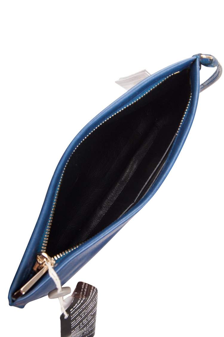 Pre Owned Jil Sander Navy Blue Leather Noyce Clutch