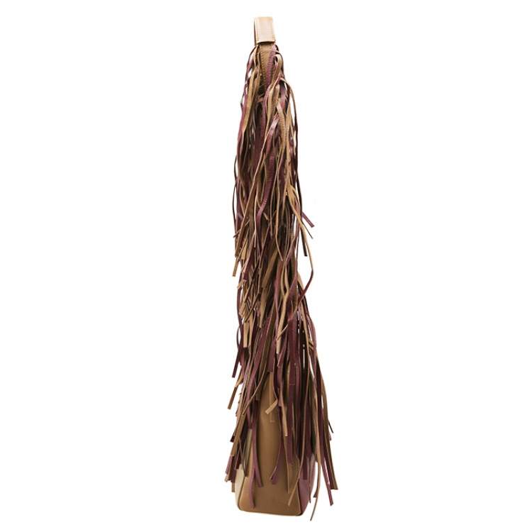 Pre Owned Sara Battaglia Multicolor Leather Teresa Fringe Shoulder Bag
