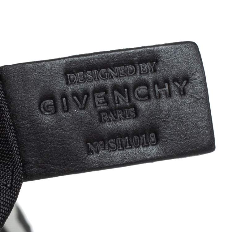 Pre Owned Givenchy Black/Grey Monogram Canvas and Leather Satchel