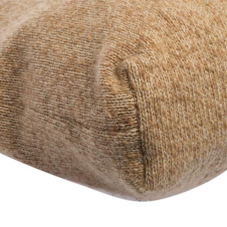 Pre Owned Fendi Beige Cashmere Roll Tote Bag