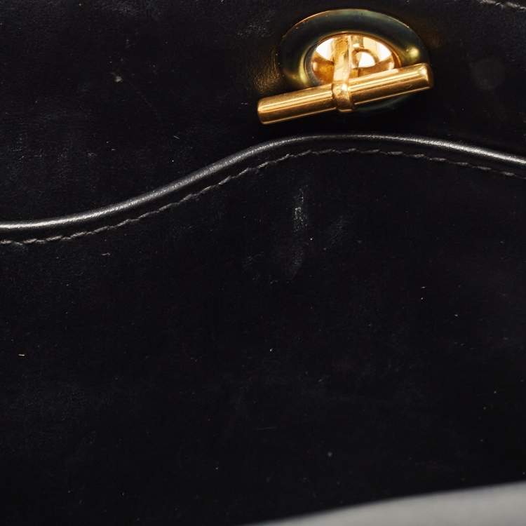 Pre Owned Dolce & Gabbana Black Leather DG Girls Tote