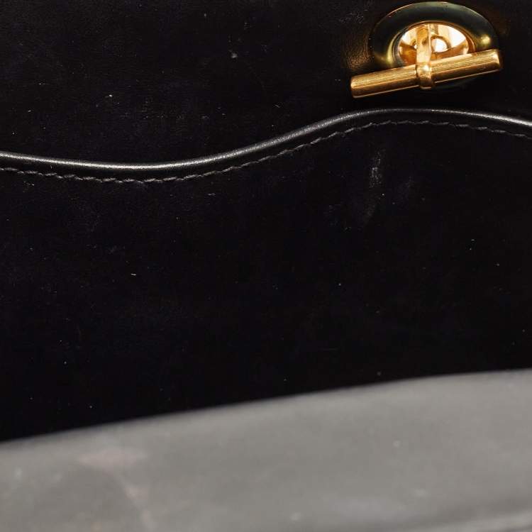 Pre Owned Dolce & Gabbana Black Leather DG Girls Tote