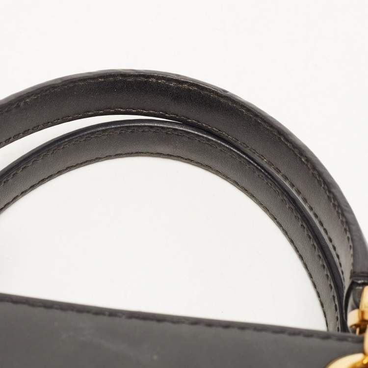 Pre Owned Dolce & Gabbana Black Leather DG Girls Tote
