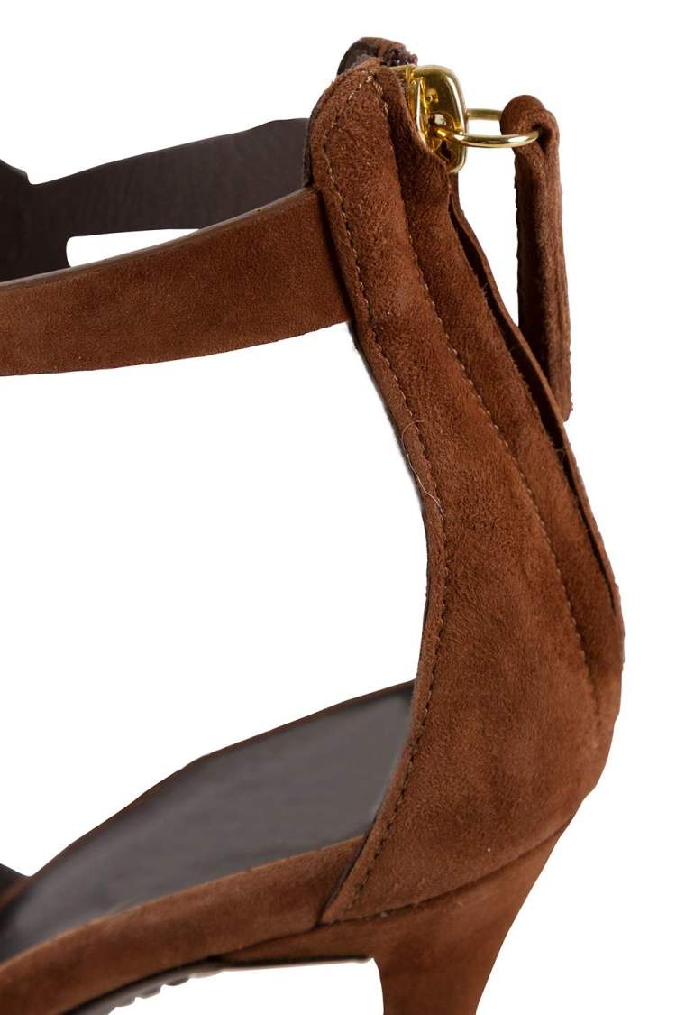 Pre Owned Giuseppe Zanotti Brown Suede Gem Embellished T Strap Open Toe Sandals Size 37