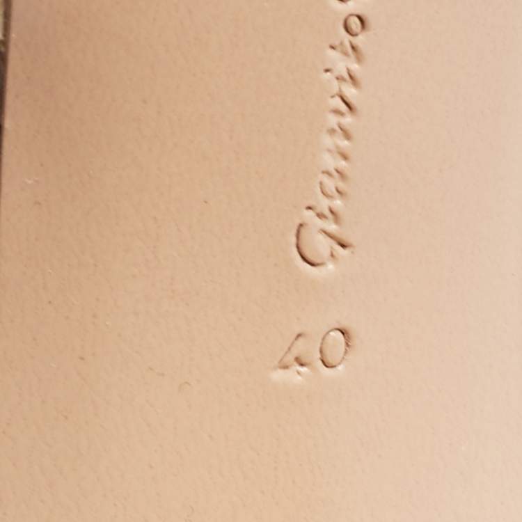 Pre Owned Gianvito Rossi Dark Brown Woven Leather and Raffia Ankle Strap Sandals Size 40