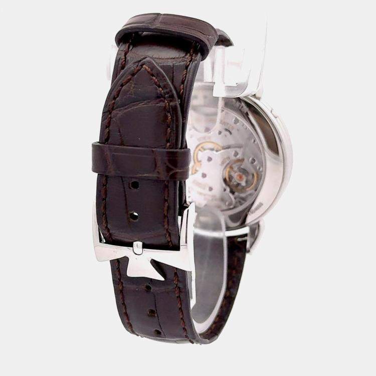 Pre Owned Vacheron Constantin Historiques Triple Calendrier 1942 3110V/000A-B425 Manual Winding Champagne Dial Stainless Steel Women's Wristwatch 40 mm