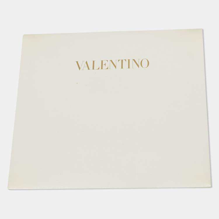 Pre Owned Valentino Black Floral Print Silk Square Scarf