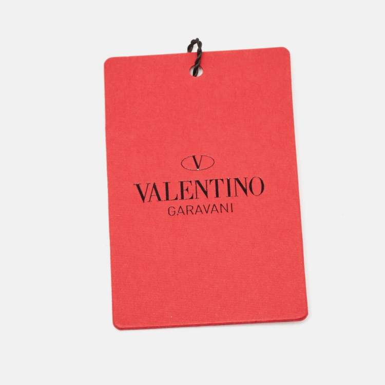 Pre Owned Valentino Red Leather Rockstud Slim Belt 75 CM