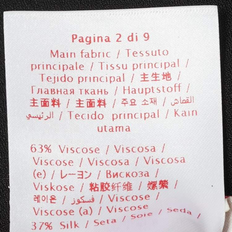 مملوكة مسبقًا Valentino Black Silk Crepe Stole  