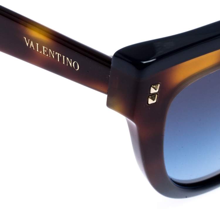 Pre Owned Valentino Brown/Blue Gradient VA4034 Cat Eye Sunglasses
