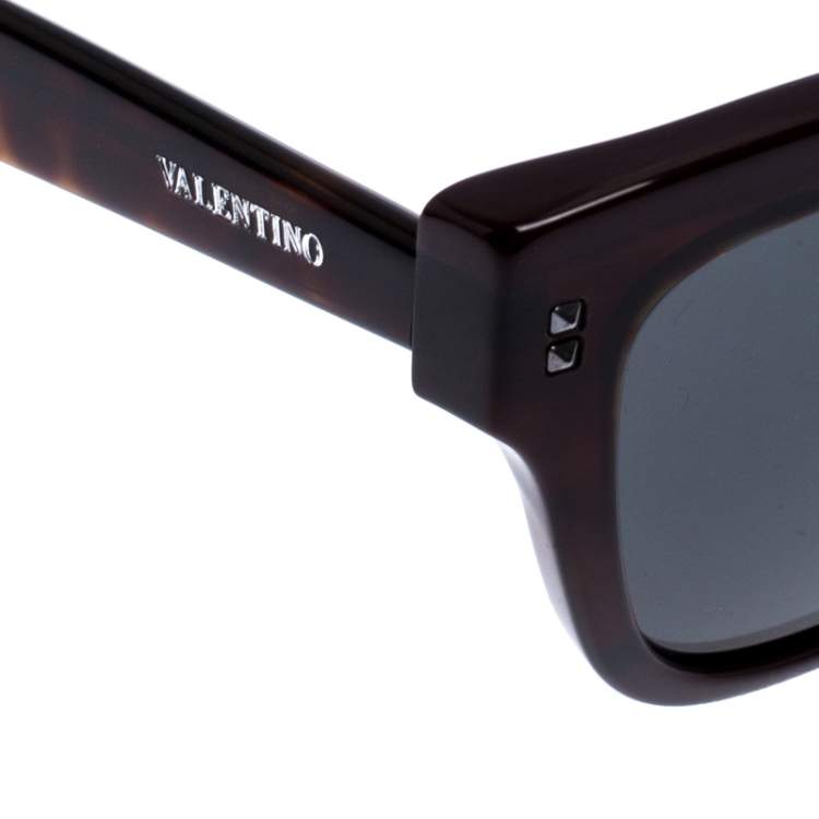 Pre Owned Valentino Havana/Black VA4036 Wayfarer Sunglasses
