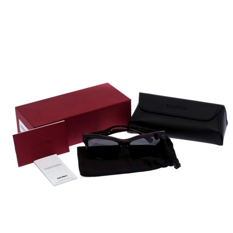 Pre Owned Valentino Havana/Black VA4036 Wayfarer Sunglasses