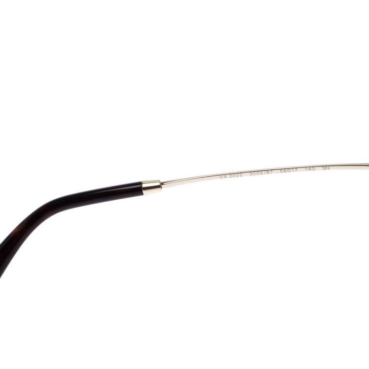 Pre Owned Valentino Gold/Black VA2022 Cateye Frameless Sunglasses