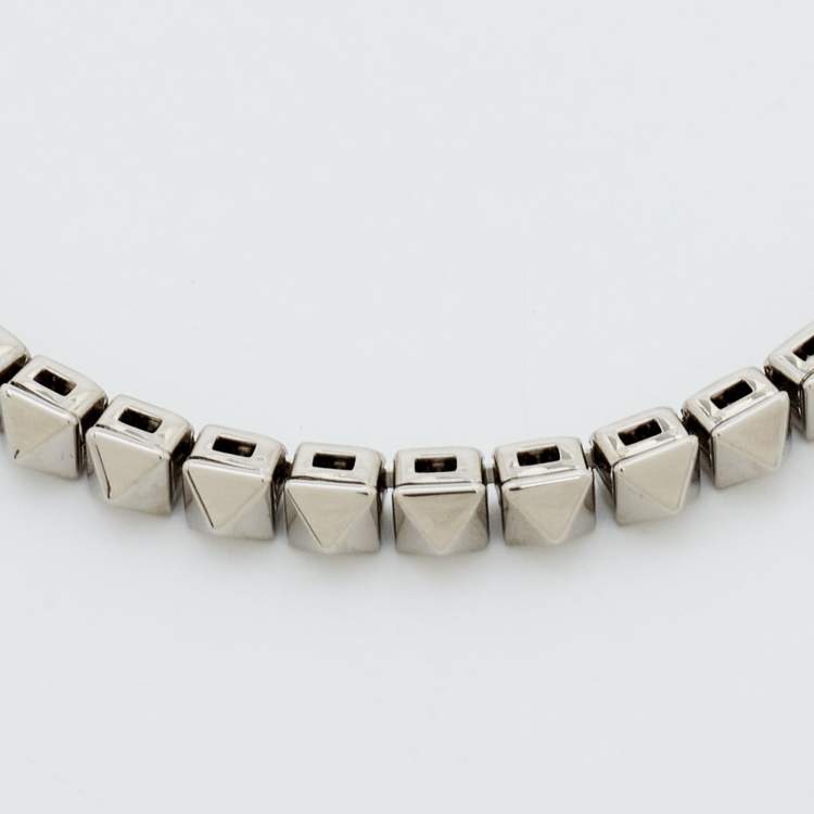 Pre Owned Valentino Rockstud Silver Tone Bracelet
