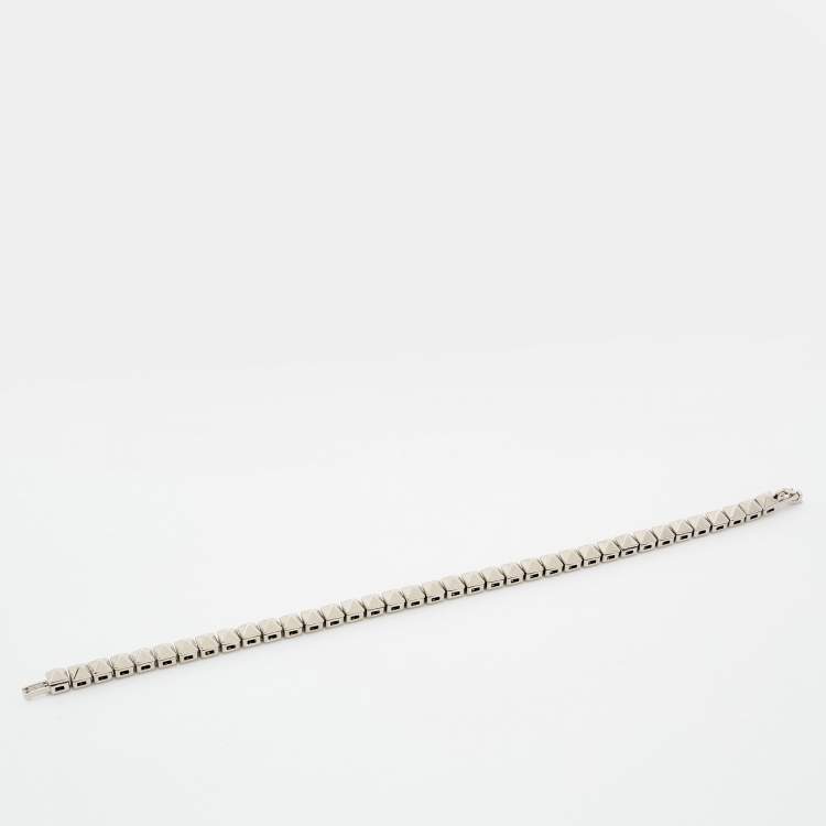 Pre Owned Valentino Rockstud Silver Tone Bracelet