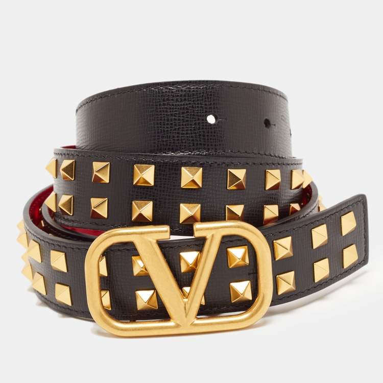 Valentino V shops logo belt size95 red