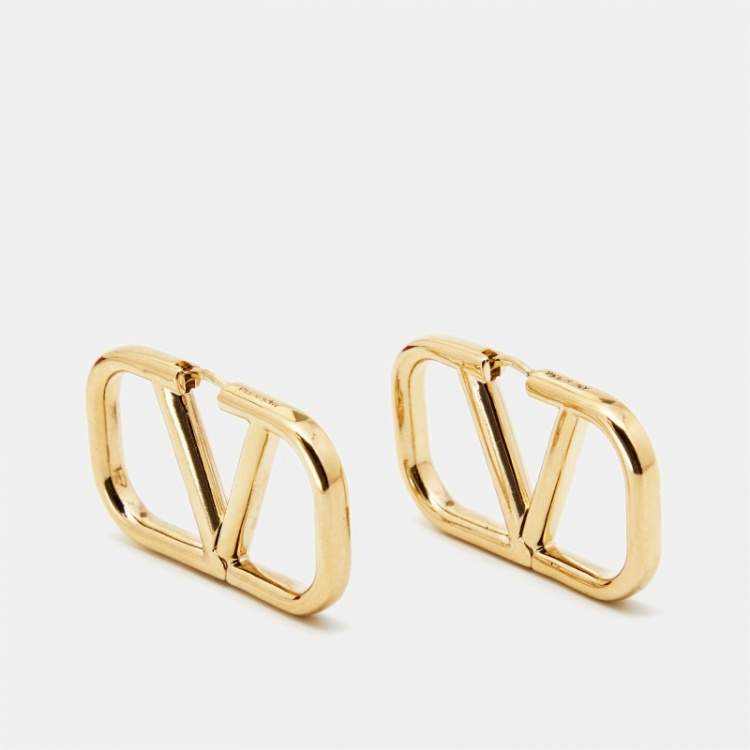 【VALENTINO GARAVANI】VLOGO gold-tone earrings VALENTINO GARAVANI VLOGO gold-tone crystal earrings | NET-A