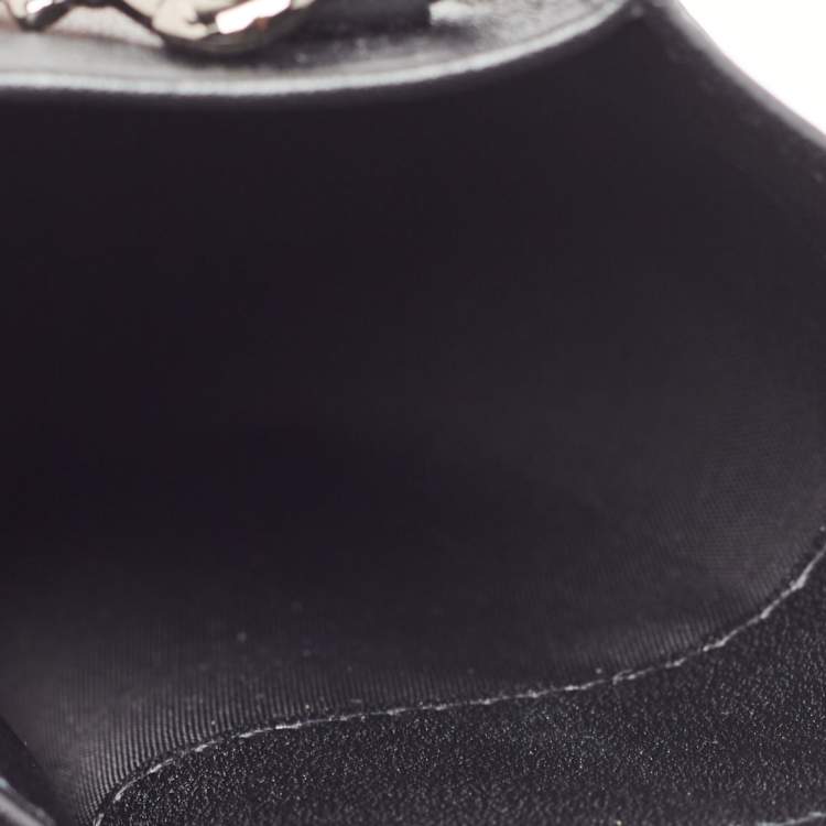 Pre Owned Valentino Black Leather Rockstud Phone Crossbody Bag