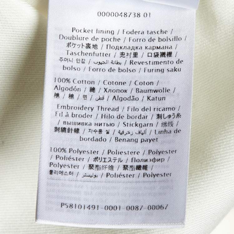 Pre Owned Valentino White World Arazzo Embroidered Cotton Kaftan Dress S