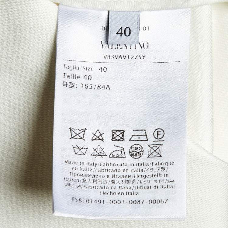 Pre Owned Valentino White World Arazzo Embroidered Cotton Kaftan Dress S