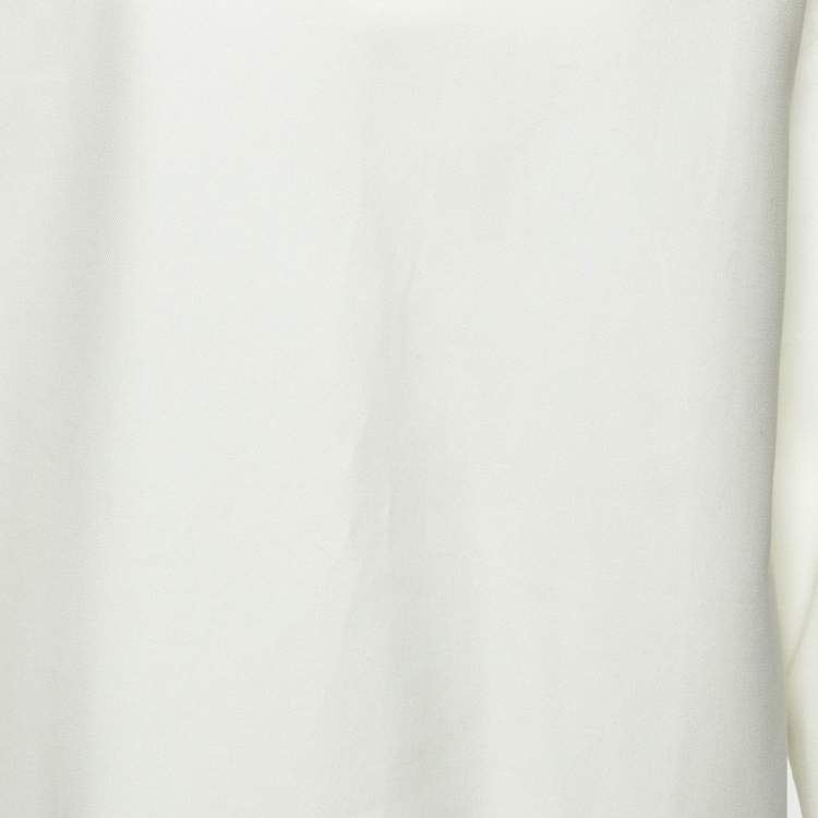 Pre Owned Valentino White World Arazzo Embroidered Cotton Kaftan Dress S