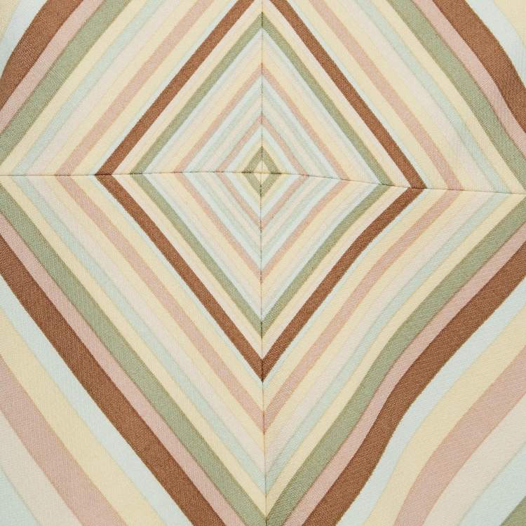 Pre Owned Valentino Multicolor Striped Wool Blend Mini Dress S