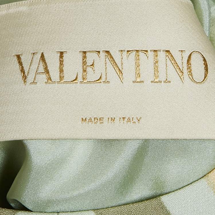 Pre Owned Valentino Multicolor Striped Wool Blend Mini Dress S