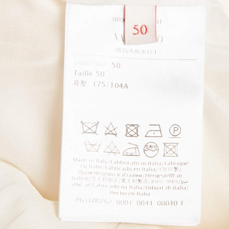Pre Owned Valentino Cream Crepe Bow Detail Mini Dress XL