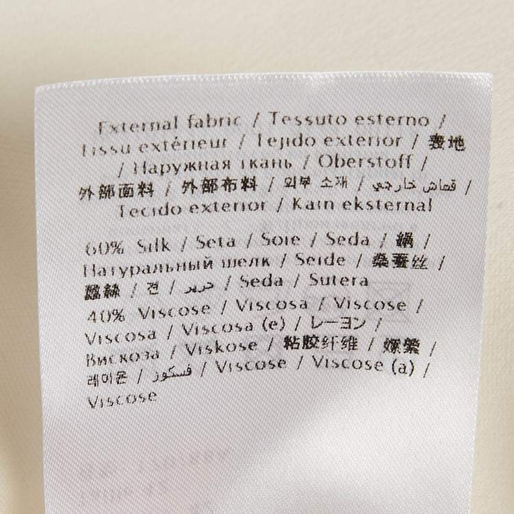 Pre Owned Valentino Ivory Silk Sleeveless Top M