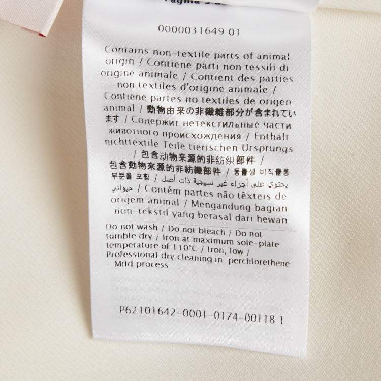 Pre Owned Valentino Ivory Silk Sleeveless Top M