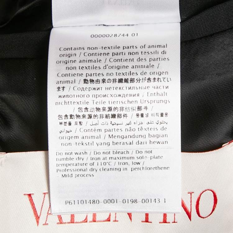 Pre Owned Valentino Black Silk Tailored Blazer M