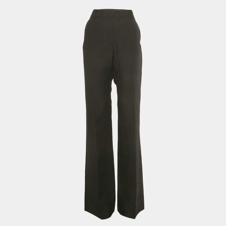 Pre Owned Valentino Black Wool Blend Formal Trousers M